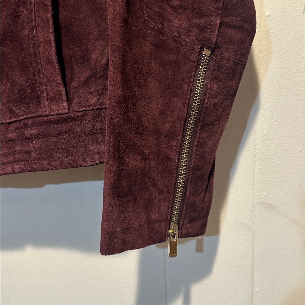 Suede moto jacket size s - Picture 2 of 4